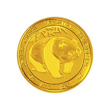 1983年版熊猫金银铜纪念币1/20盎司圆形金质纪念币
