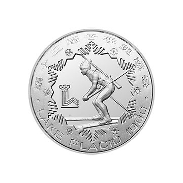 冬奥会男子金银铜纪念币30克圆形银质纪念币
